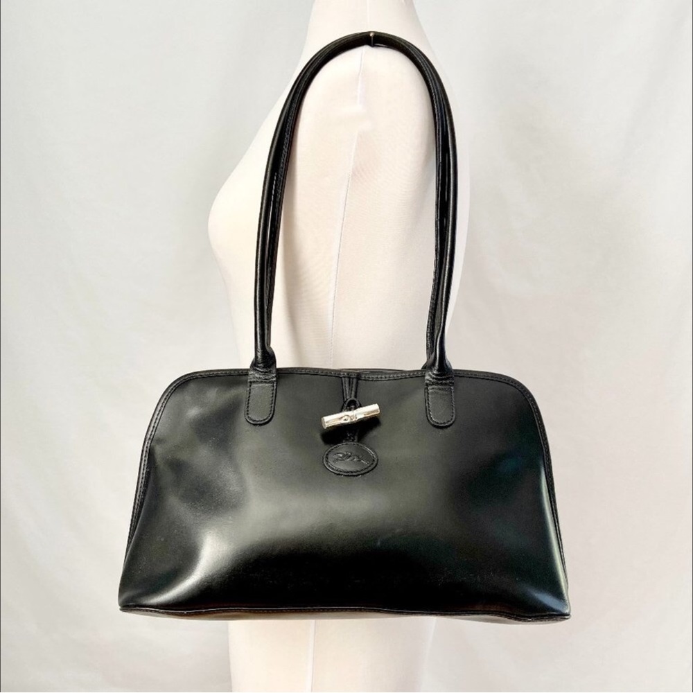 Longchamp Vintage Leather Roseau Shoulder Bag